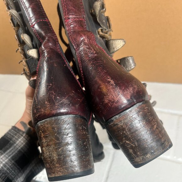Rare Vintage Freebird by Steven Stoke Boots Dark Brown Size 6 - Picture 15 of 16